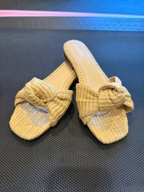 Tuckernuck Natural Woven Knot Slide Sandals